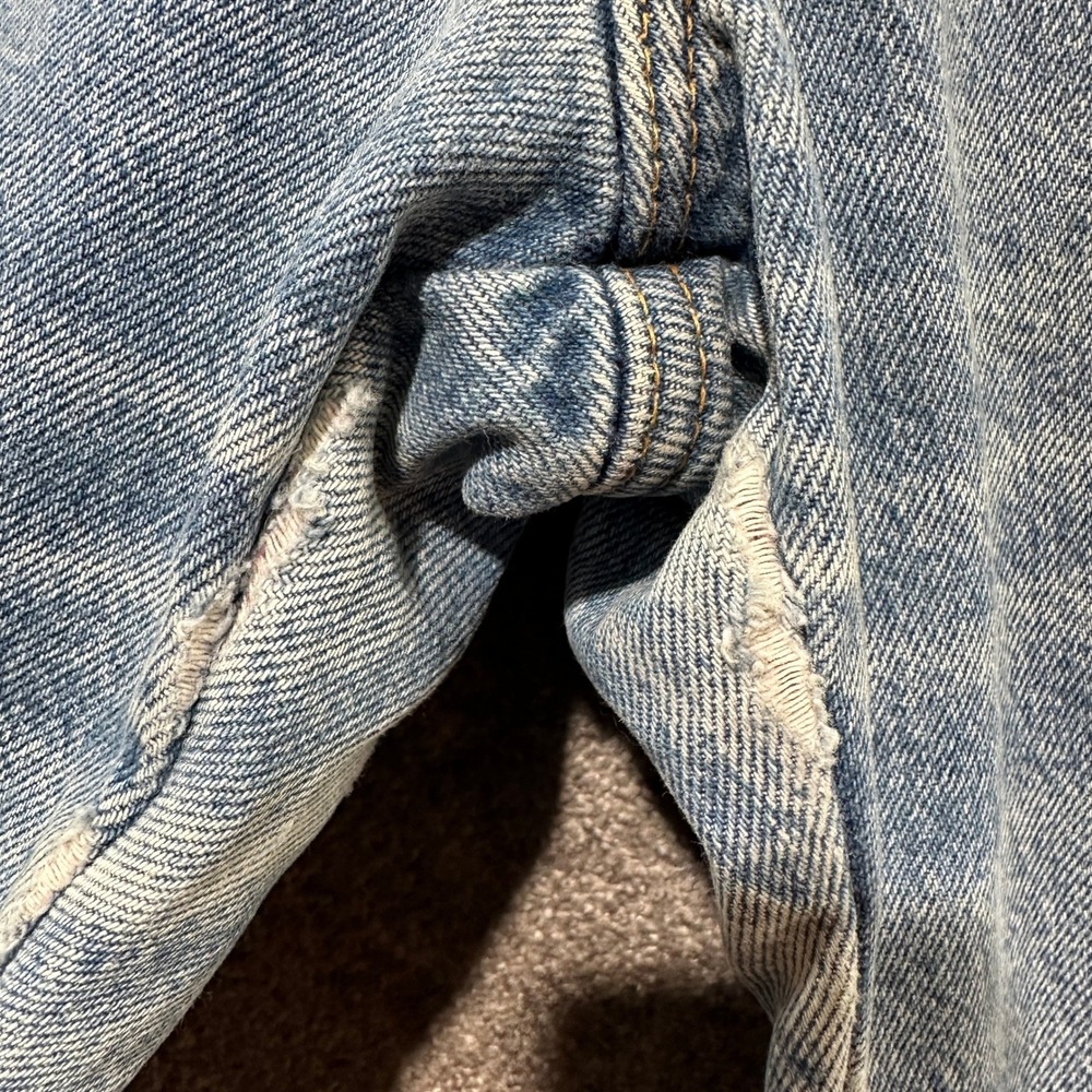 VTG LL Bean‎ Double L Flannel Blanket Lined Jeans Womens 14P Blue Denim Relaxed - Picture 3 of 15